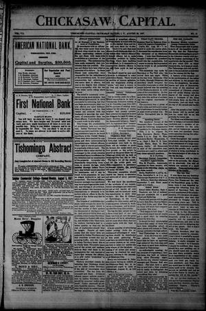 Chickasaw Capital. (Tishomingo, Indian Terr.), Vol. 7, No. 14, Ed. 1 Thursday, August 29, 1907