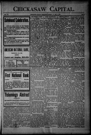 Chickasaw Capital. (Tishomingo, Indian Terr.), Vol. 7, No. 25, Ed. 1 Thursday, November 14, 1907