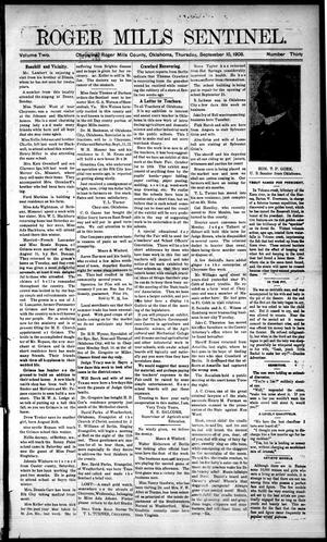 Roger Mills Sentinel. (Cheyenne, Okla.), Vol. 2, No. 30, Ed. 1 Thursday, September 10, 1908