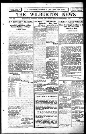The Wilburton News. (Wilburton, Okla.), Vol. 11, No. 21, Ed. 1 Friday, February 5, 1909