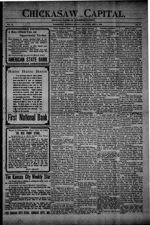 Chickasaw Capital. (Tishomingo, Okla.), Vol. 9, No. 16, Ed. 1 Thursday, September 9, 1909