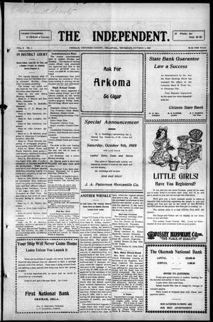 The Independent. (Okemah, Okla.), Vol. 6, No. 4, Ed. 1 Thursday, October 7, 1909