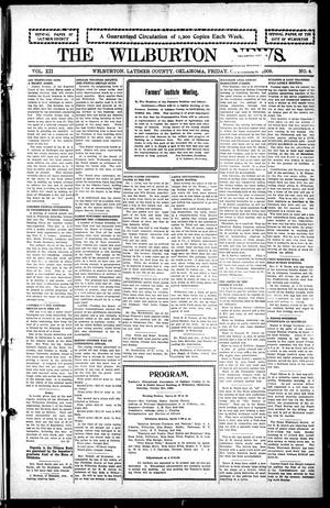 Primary view of object titled 'The Wilburton News. (Wilburton, Okla.), Vol. 12, No. 4, Ed. 1 Friday, October 8, 1909'.
