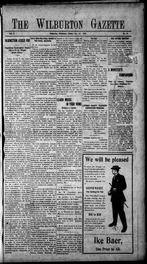 The Wilburton Gazette (Wilburton, Okla.), Vol. 12, No. 11, Ed. 1 Friday, October 14, 1910