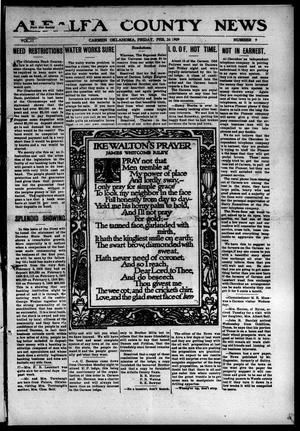 Alfalfa County News (Carmen, Okla.), Vol. 11, No. 9, Ed. 1 Friday, February 26, 1909