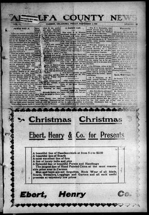 Alfalfa County News (Carmen, Okla.), Vol. 11, No. 48, Ed. 1 Friday, December 3, 1909