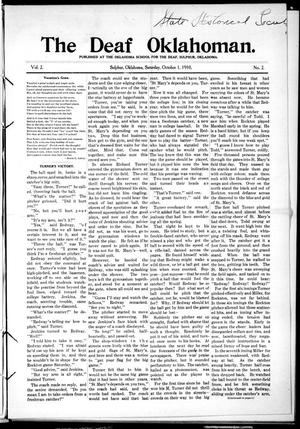 The Deaf Oklahoman. (Sulphur, Okla.), Vol. 2, No. 2, Ed. 1 Saturday, October 1, 1910