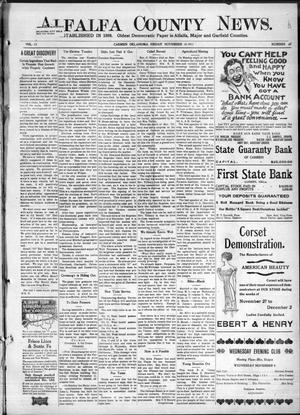 Alfalfa County News. (Carmen, Okla.), Vol. 13, No. 45, Ed. 1 Friday, November 10, 1911