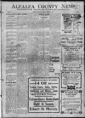 Alfalfa County News. (Carmen, Okla.), Vol. 14, No. 1, Ed. 1 Friday, January 5, 1912