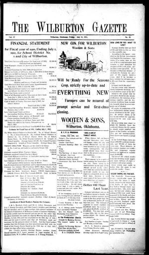 The Wilburton Gazette (Wilburton, Okla.), Vol. 12, No. 50, Ed. 1 Friday, July 14, 1911