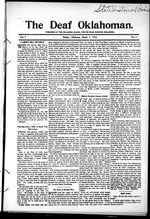 The Deaf Oklahoman (Sulphur, Okla.), Vol. 7, No. 11, Ed. 1 Wednesday, March 1, 1916
