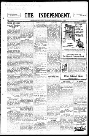 The Independent. (Okemah, Okla.), Vol. 8, No. 22, Ed. 1 Thursday, February 15, 1912