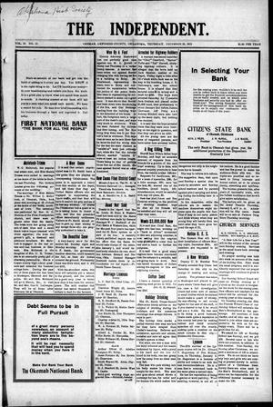 The Independent. (Okemah, Okla.), Vol. 10, No. 15, Ed. 1 Thursday, December 25, 1913