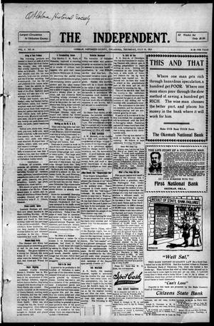 The Independent. (Okemah, Okla.), Vol. 8, No. 44, Ed. 1 Thursday, July 18, 1912