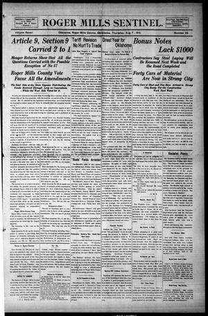 Roger Mills Sentinel. (Cheyenne, Okla.), Vol. 7, No. 26, Ed. 1 Thursday, August 7, 1913
