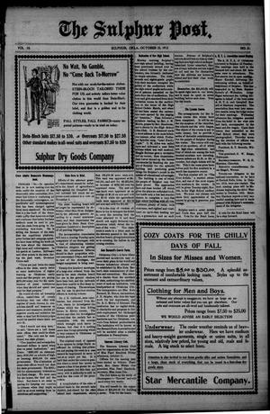 The Sulphur Post. (Sulphur, Okla.), Vol. 10, No. 21, Ed. 1 Friday, October 25, 1912