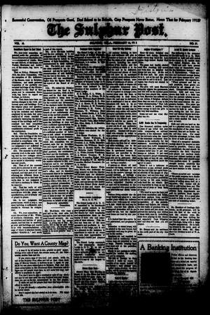 The Sulphur Post. (Sulphur, Okla.), Vol. 10, No. 37, Ed. 1 Friday, February 14, 1913