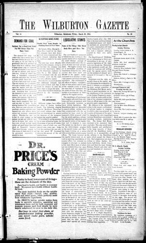 The Wilburton Gazette (Wilburton, Okla.), Vol. 14, No. 33, Ed. 1 Friday, March 28, 1913