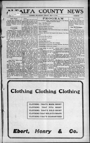 Alfalfa County News (Carmen, Okla.), Vol. 12, No. 20, Ed. 1 Friday, May 13, 1910