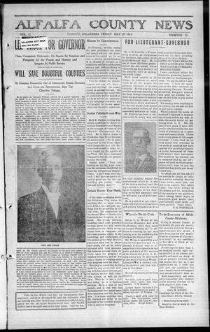 Alfalfa County News (Carmen, Okla.), Vol. 12, No. 31, Ed. 1 Friday, July 29, 1910