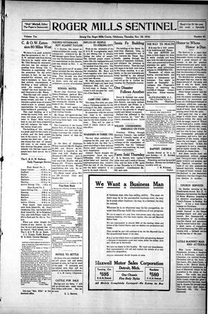 Roger Mills Sentinel (Strong City, Okla.), Vol. 10, No. 43, Ed. 1 Thursday, November 30, 1916
