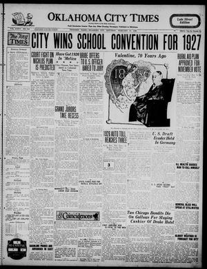Oklahoma City Times (Oklahoma City, Okla.), Vol. 36, No. 240, Ed. 2 Saturday, February 13, 1926