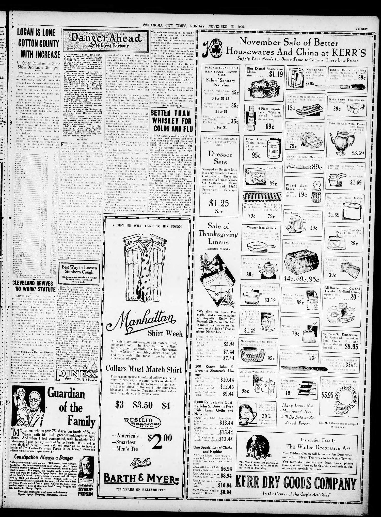 Oklahoma City Times (Oklahoma City, Okla.), Vol. 37, No. 161, Ed. 5 Monday, November 15, 1926
                                                
                                                    [Sequence #]: 3 of 18
                                                
