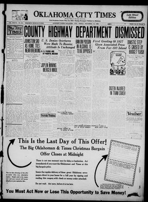 Primary view of object titled 'Oklahoma City Times (Oklahoma City, Okla.), Vol. 37, No. 201, Ed. 3 Friday, December 31, 1926'.