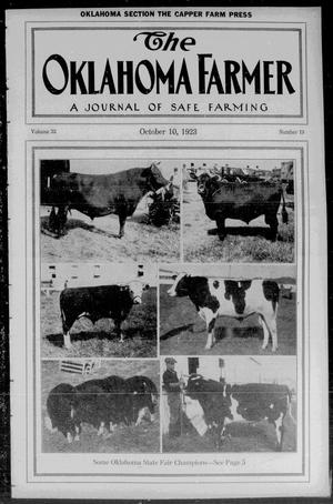 The Oklahoma Farmer (Oklahoma City, Okla.), Vol. 33, No. 19, Ed. 1 Wednesday, October 10, 1923