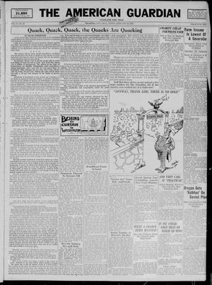 Primary view of object titled 'The American Guardian (Oklahoma City, Okla.), Vol. 13, No. 25, Ed. 1 Friday, February 12, 1932'.