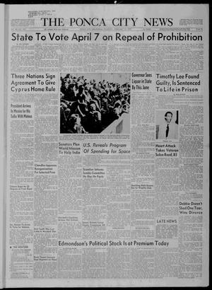 The Ponca City News (Ponca, Okla.), Vol. 66, No. 150, Ed. 1 Thursday, February 19, 1959