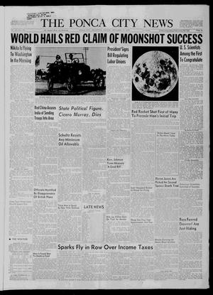 Primary view of object titled 'The Ponca City News (Ponca, Okla.), Vol. 66, No. 295, Ed. 1 Monday, September 14, 1959'.