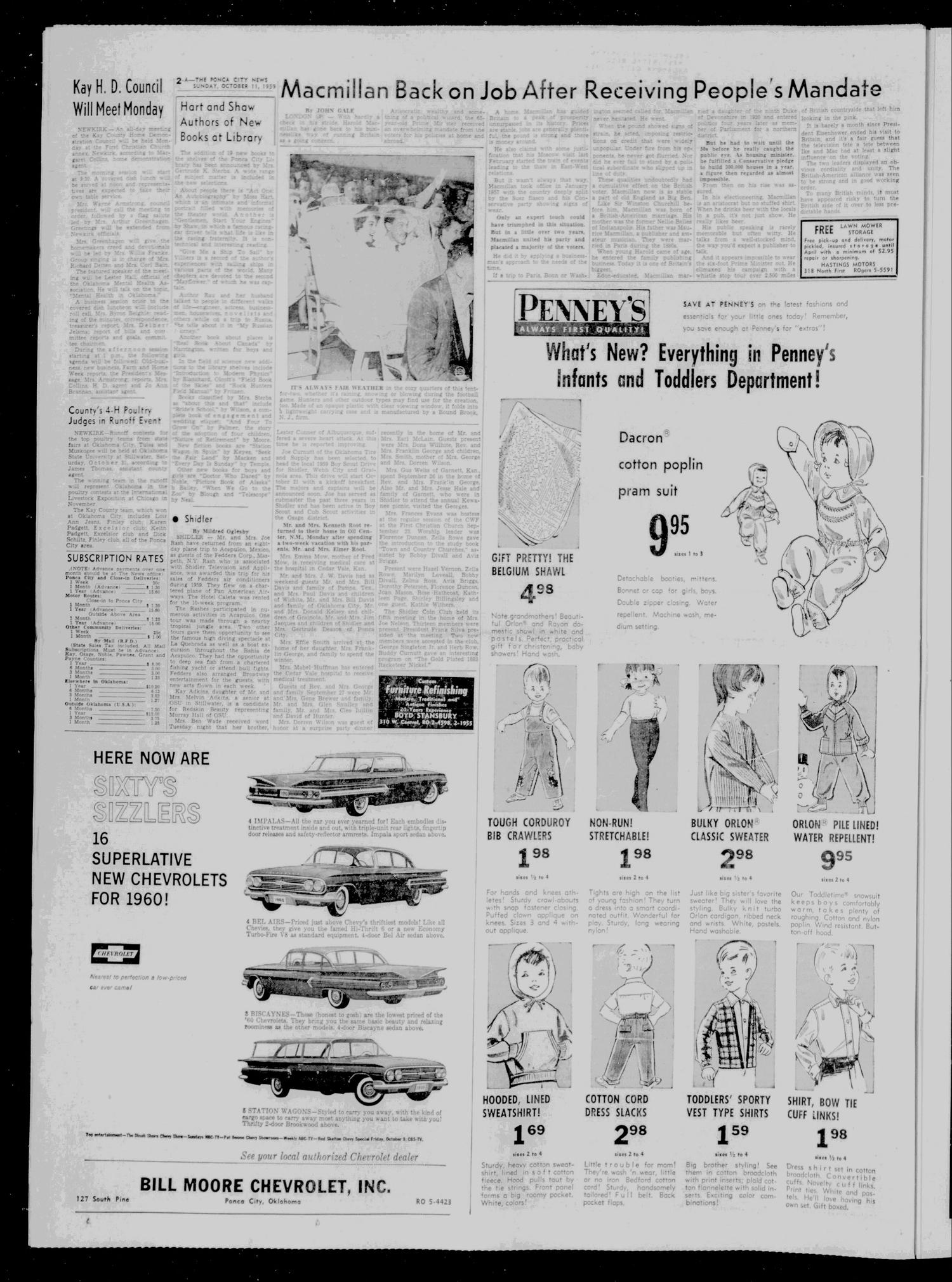 The Ponca City News (Ponca, Okla.), Vol. 67, No. 9, Ed. 1 Sunday, October 11, 1959
                                                
                                                    [Sequence #]: 2 of 54
                                                