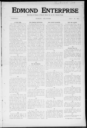 Edmond Enterprise (Edmond, Okla. Terr.), Ed. 1 Thursday, July 18, 1901