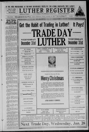 Primary view of object titled 'Luther Register (Luther, Okla.), Vol. 31, No. 23, Ed. 1 Friday, December 26, 1930'.