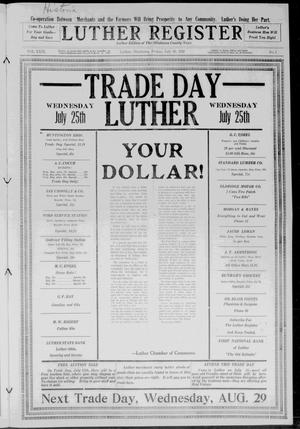 Luther Register (Luther, Okla.), Vol. 29, No. 1, Ed. 1 Friday, July 20, 1928