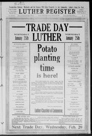 Luther Register (Luther, Okla.), Vol. 28, No. 27, Ed. 1 Friday, January 20, 1928