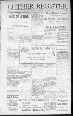 Luther Register. (Luther, Okla. Terr.), Vol. 7, No. 28, Ed. 1 Friday, February 9, 1906