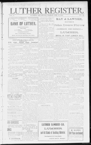 Luther Register. (Luther, Okla. Terr.), Vol. 6, No. 25, Ed. 1 Friday, January 13, 1905