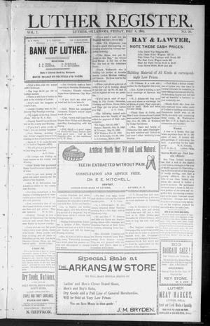 Luther Register. (Luther, Okla. Terr.), Vol. 7, No. 20, Ed. 1 Friday, December 8, 1905