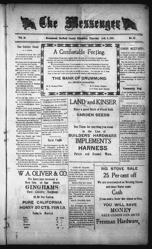 The Messenger (Drummond, Okla.), Vol. 10, No. 51, Ed. 1 Thursday, February 6, 1919