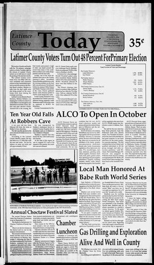 Primary view of object titled 'Latimer County Today (Wilburton, Okla.), Vol. 17, No. 37, Ed. 1 Thursday, August 25, 1994'.