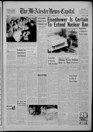 Primary view of object titled 'The McAlester News-Capital (McAlester, Okla.), Vol. 64, Ed. 1 Monday, November 23, 1959'.