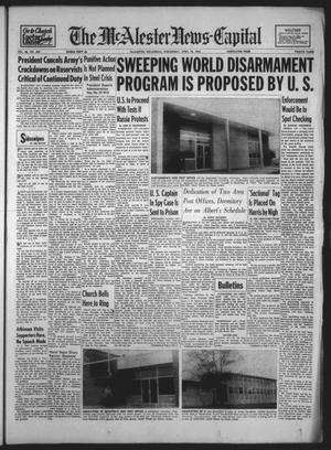 Primary view of object titled 'The McAlester News-Capital (McAlester, Okla.), Vol. 66, No. 205, Ed. 1 Wednesday, April 18, 1962'.