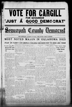 Sequoyah County Democrat (Sallisaw, Okla.), Vol. 20, No. 28, Ed. 1 Friday, July 16, 1926