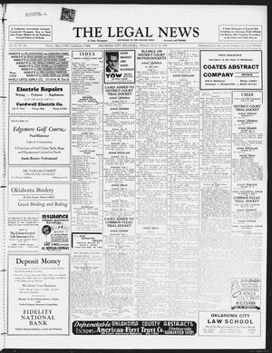 Primary view of object titled 'The Legal News (Oklahoma City, Okla.), Vol. 33, No. 151, Ed. 1 Friday, July 22, 1938'.