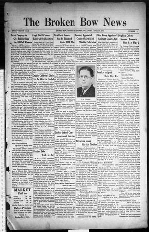 The Broken Bow News (Broken Bow, Okla.), Vol. 25, No. 17, Ed. 1 Thursday, April 23, 1936