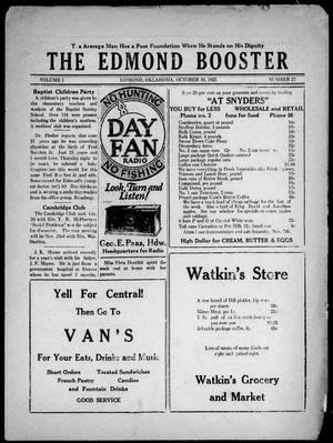 The Edmond Booster (Edmond, Okla.), Vol. 1, No. 27, Ed. 1 Friday, October 30, 1925