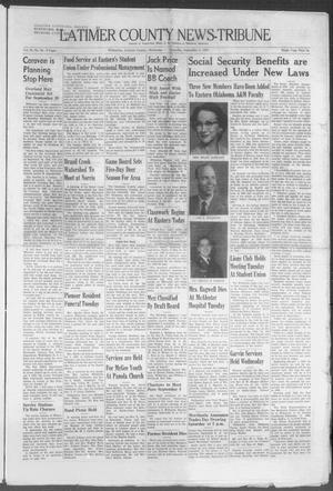 Latimer County News-Tribune (Wilburton, Okla.), Vol. 60, No. 52, Ed. 1 Thursday, September 4, 1958