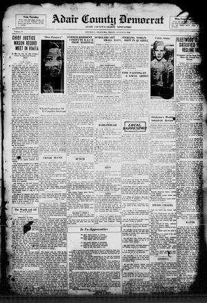 Primary view of object titled 'Adair County Democrat (Stilwell, Okla.), Vol. 33, No. 29, Ed. 1 Friday, August 8, 1930'.